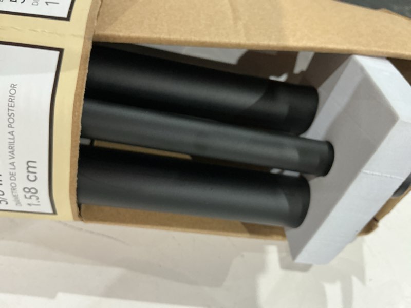 allen + roth beckington 72-in to 144-in matte black steel side double curtain rod