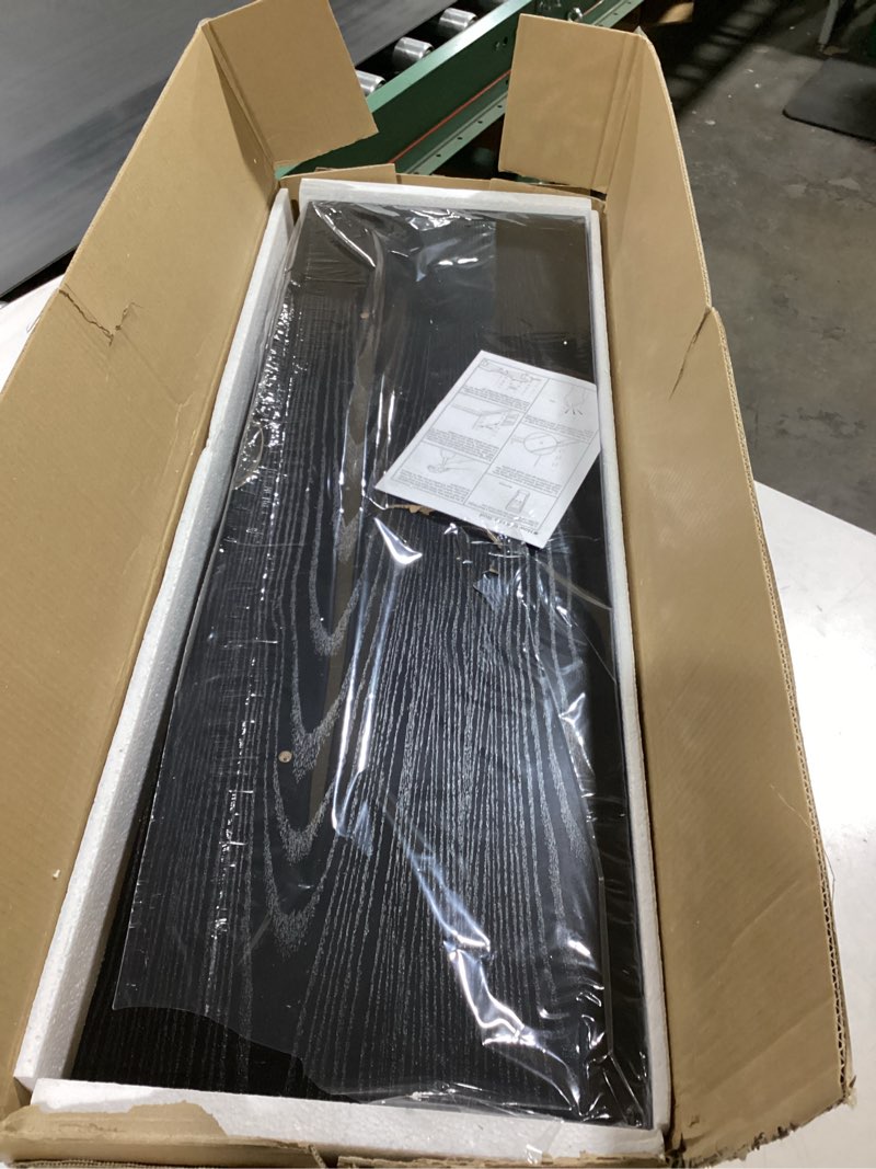 Condition photo showing As Is for Vivelove 12" Deep Floating Shelves for Wall 36 Inches Long, 2 in Thick Wall Shelves, Shelf for Bedroom, Bathroom, Living Room, Kitchen, Office, Modern Home Decor, 36" X 12" X 2", Set of 2, Black 35.4"W x 12"D x 2"H,Set of 2 Black