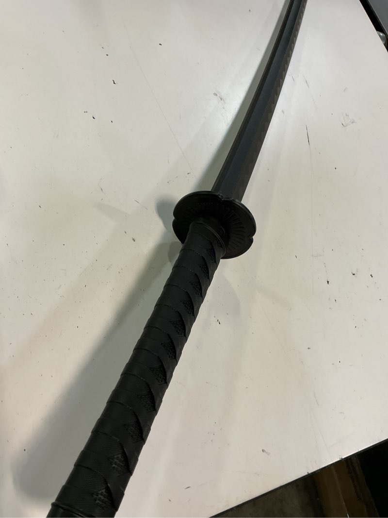Condition photo showing Good Condition for polypropylene katana sword - japanese training samurai sword, blunt longsword, martial arts practice katana for men and women, cosplay sword, safe, easy, fun, durable black