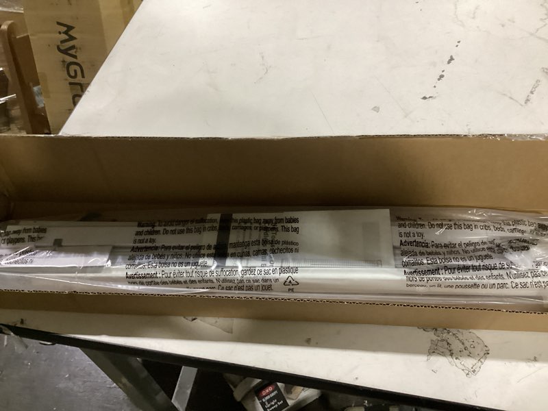 Condition photo showing As Is for lazblinds no tools no drill 1" vinyl mini blinds, cordless blinds for windows, light filtering horizontal window blinds & shades, 25" w x 48" h, white cordless-white 25" w x 48" h