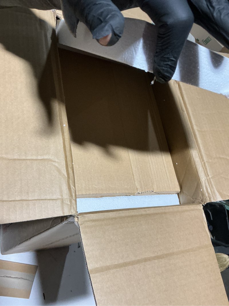 Condition photo showing As Is for ChooChoo Farmhouse End Table Set of 2, Rustic Vintage Narrow End Side Table with Storage Shelf for Small Spaces, Nightstand Sofa Table for Living Room, Bedroom Walnut Walnut 2 Pack