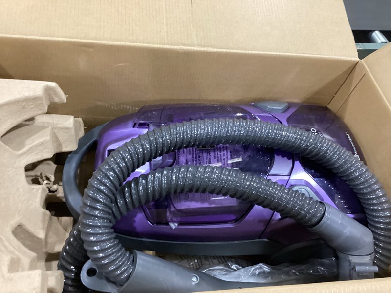 Condition photo showing Good Condition for Kenmore 600 Series Pet Friendly Lightweight Bagged Canister Vacuum with Pet PowerMate, Pop-N-Go Brush, 2 Motors, HEPA Filter, Aluminum Telescoping Wand, Retractable Cord and 4 Cleaning Tools, Purple