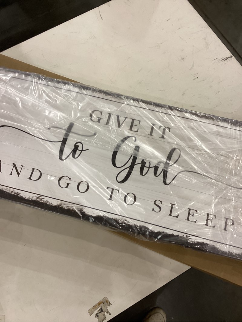 Tailored canvas christi…d go to sleep, 36x12in