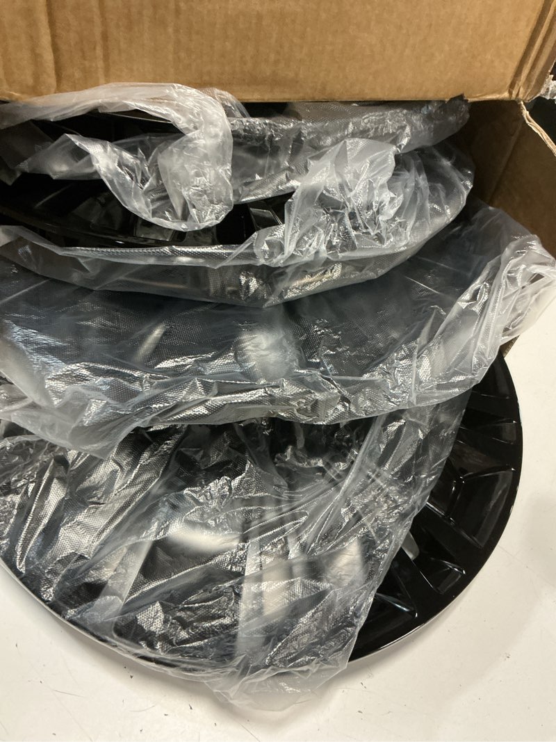 Condition photo showing Good Condition for hubcap wheel cover replacement r15 hub caps universal-fit steel wheel rim cover abs material exterior accessories for car truck suv -set of 4?15-inch?black? bk-black 15-inch