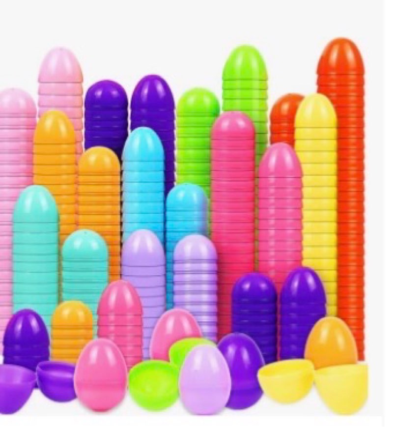 500pcs easter eggs, 2.3" fillable colorful bright plastic easter eggs empty for easter hunt, filling