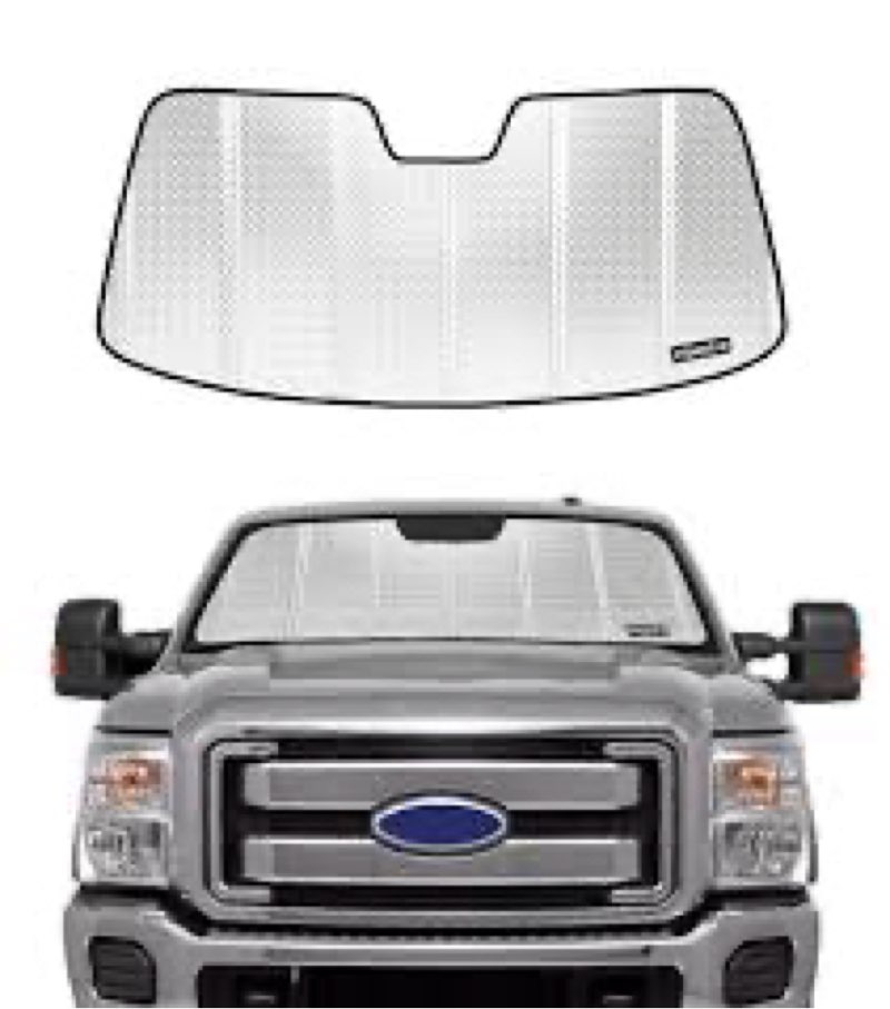 pigenius windshield sun shade for ford f250/f350 2008-2016. reflective aluminum film front window su