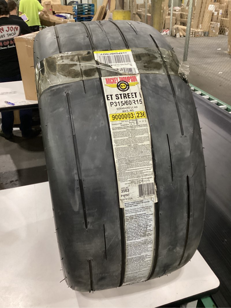 Condition photo showing As Is for Mickey Thompson ET Street R P315/60R15 SL