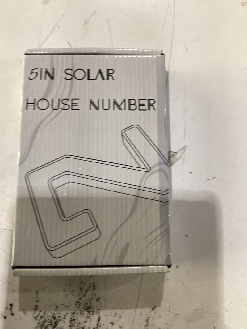 Condition photo showing New/Like New for isunmea 6.7 inch solar lighted house numbers for outside, light up waterproof led address signs for houses, backlit illuminated exterior modern house numbers light (2-black, 6.7in) 2-black 6.7in
