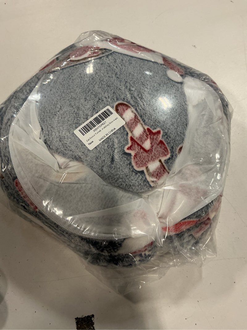 Condition photo showing New/Like New for Midollarle Cat Tunnel Christmas Tree Skirt, Christmas Tree Cats Tunnel Bed with Cushion&Balls,Luminous Kitty Donut Tunnels Bed for Indoor,Fluffy Plush 36"*36"*11" Cats Tunnels for Small Animal?Grey? Gray