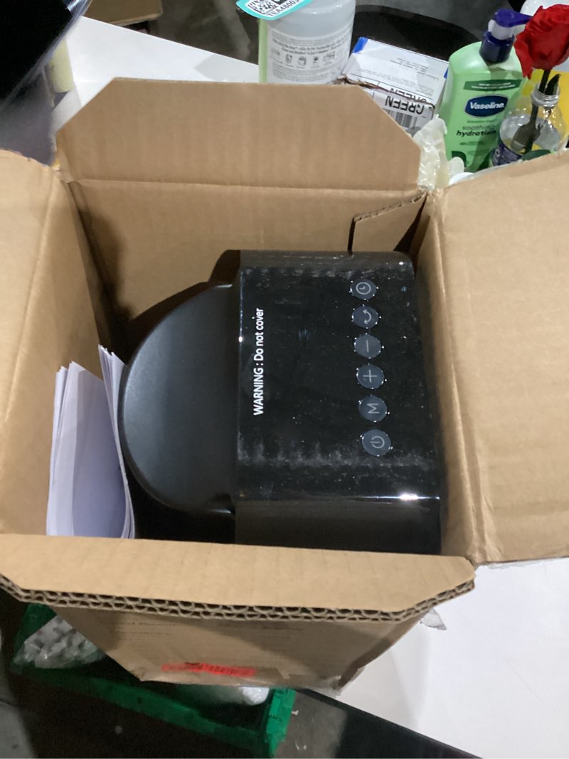 Condition photo showing As Is for Pelonis 1500w Electric Space Heater for Indoor Use with Thermostat, Oscillation and Remote – Portable Ceramic Heater for Bedroom, Home and for Office Under Desk 16in Elite Black