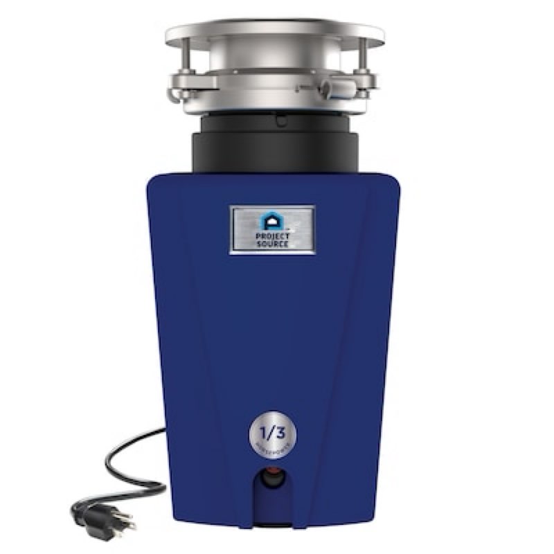project source continuous feed 1/3-hp septic safe corded garbage disposal with noise insulation