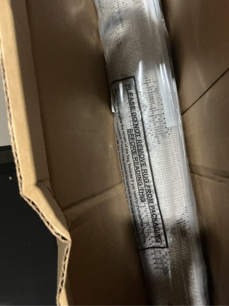 Condition photo showing Good Condition for JONATHAN Y Aisha Moroccan Triangle Geometric Cream/Black 3' Round Indoor Area Rug, Contemporary, Modern, Easy-Cleaning for Living Room, Bedroom, Kitchen, Pet Friendly, Non-Shedding (MOH206A-3R)