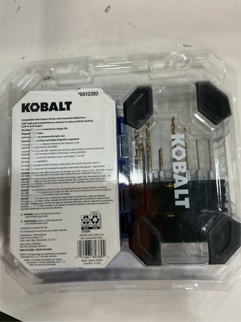 Condition photo showing As Is for kobalt 50 -piece x titanium coated hss jobber length twist drill bit set item #6512282 | model