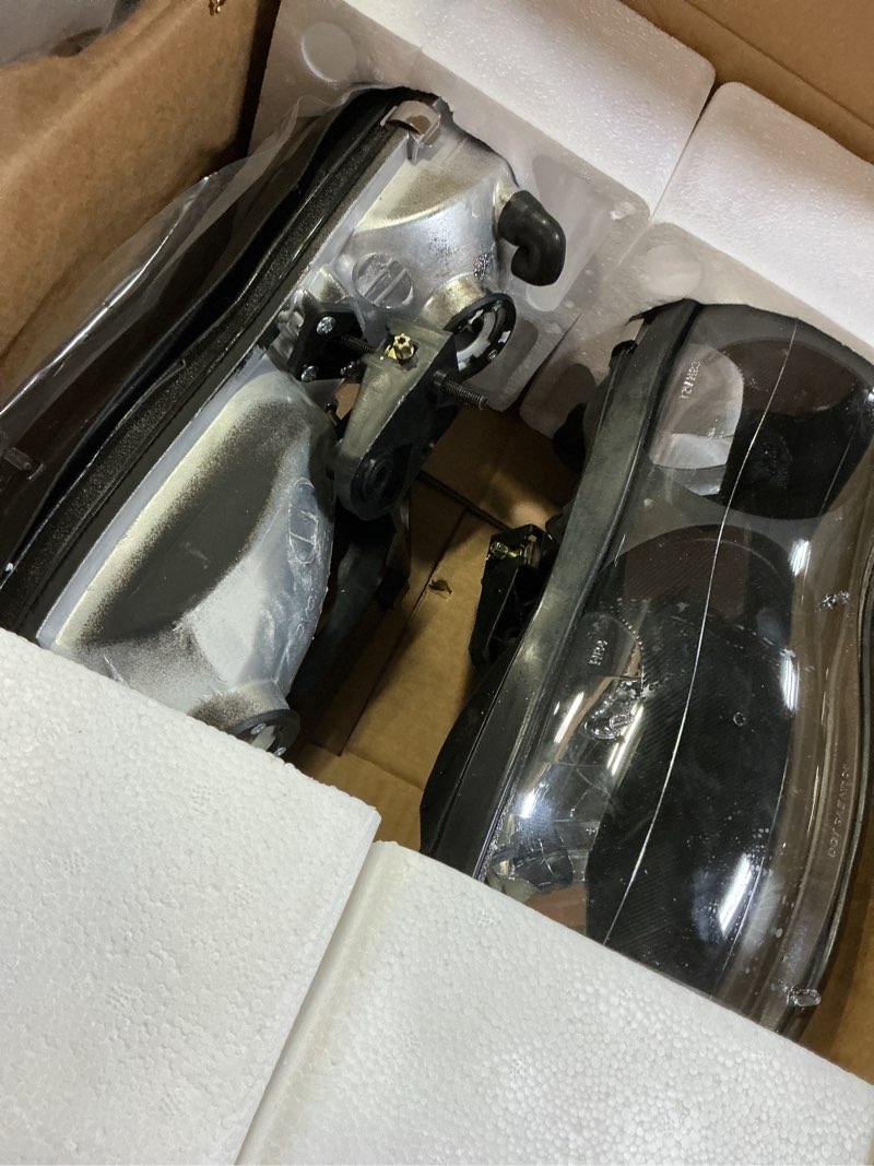 Condition photo showing Good Condition for headlight assembly for 1998-2002 chevy camaro compatible with 1998 1999 2000 2001 2002 chevy camaro clear lens black housing clear reflector headlamp replacement left and right