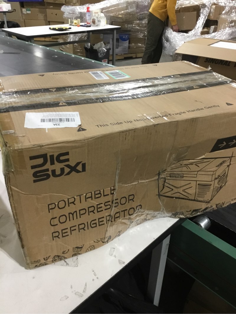Condition photo showing New/Like New for 12 Car Refrigerator, 53Quart Dual Zone 12V Car Fridge Portable Freezer(-4F~68F), Compressor Electric Cooler with 12/24V DC 110-240V AC, APP Control, for Camping, Travel, RV, Truck (53Quart) 59 Quart Black