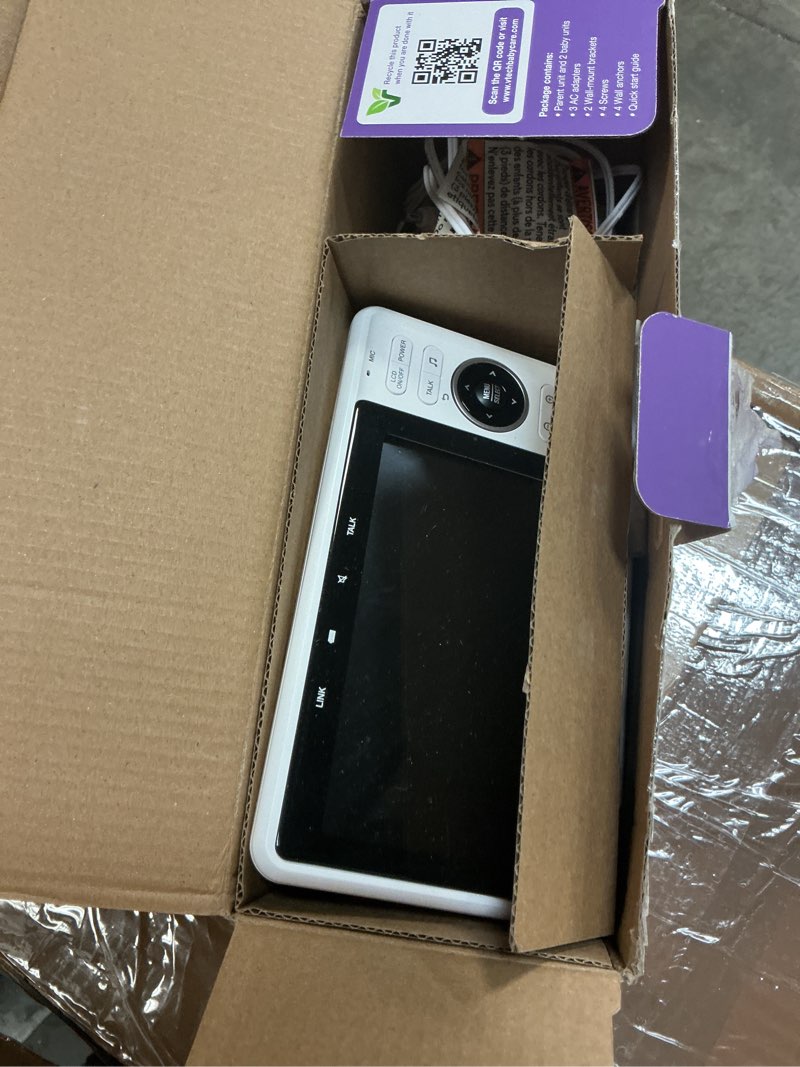 Condition photo showing As Is for VTech 2-Cameras Smart WiFi Baby Monitor with 1080p FHD Camera and 5" HD IPS Screen, Free App with Motion Video, Sound/Motion Detection and Notifications, Split-Screen, Pan-Tilt-Zoom: VM901-2HD