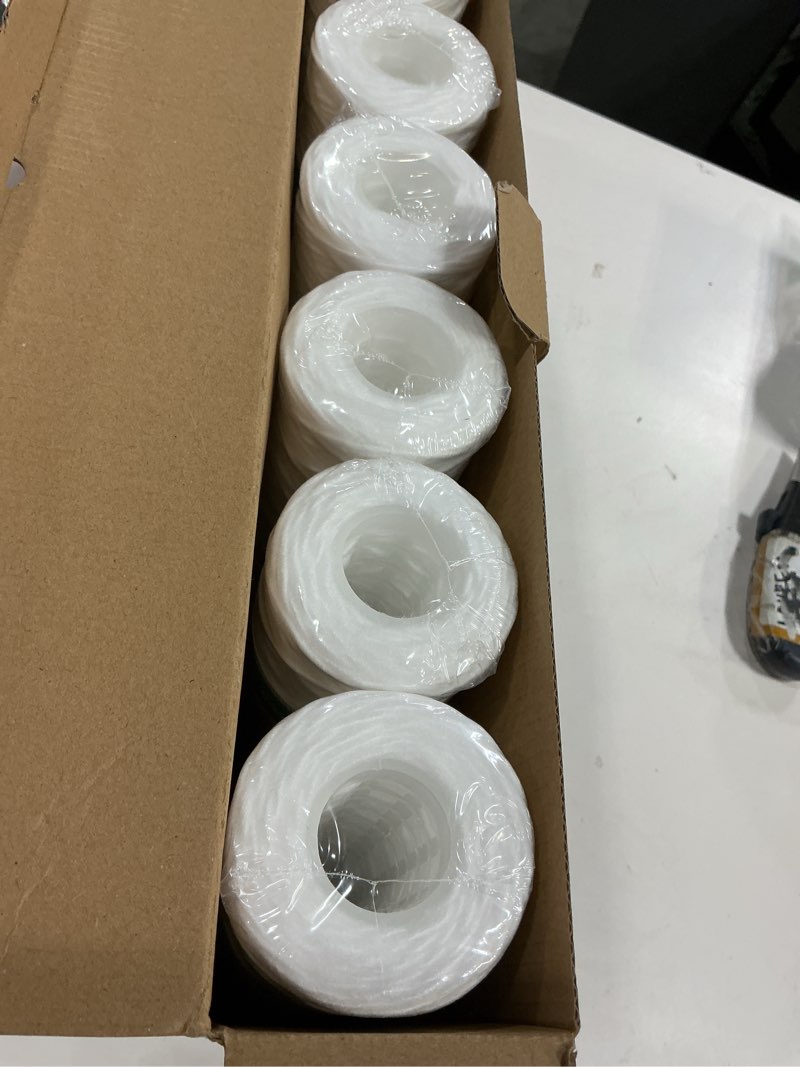 Condition photo showing New/Like New for Membrane Solutions 5 Micron 10"x2.5" String Wound Whole House Water Filter Replacement Cartridge Universal Sediment Filters for Well Water - 6 Pack