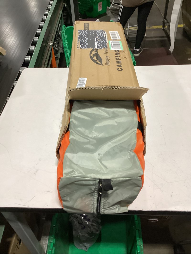 Condition photo showing New/Like New for happy travel camping tent, 4/6 person dome tents for camping with rainfly | waterproof clip easy setup portable family tent with mesh windows, 20% more headroom backpacking tents for camping & hiking orange 6 person