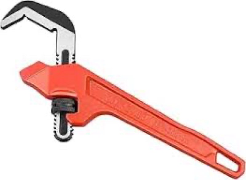 MAXPOWER Adjustable Offset Hex Wrench, 12 Inch, Red, Cast Iron