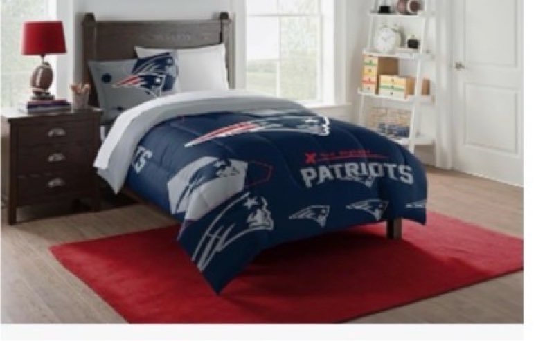 northwest nfl unisex-adult comforter and sham set new england patriots full/queen hexagon