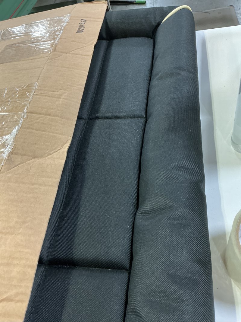 Condition photo showing As Is for MidWest Homes for Pets Intermediate QuietTime MAXX Ultra-Rugged Dog Bed, Water & Odor Resistant, Bolstered Edge, Non-Slip Bottom, Fits 36-inch Crates, Black Black 36 Inch