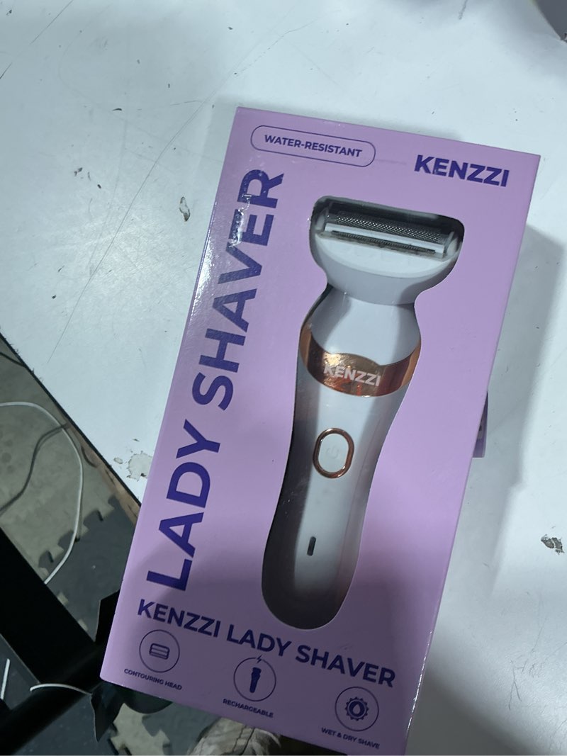 Condition photo showing New/Like New for kenzzi lady shaver rechargeable electric shaver for women, wet & dry use, water-resistant, contouring head