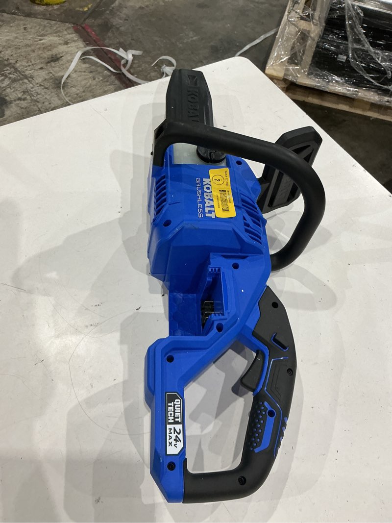 kobalt quiet tech 24-volt 12-in battery chainsaw charger not included