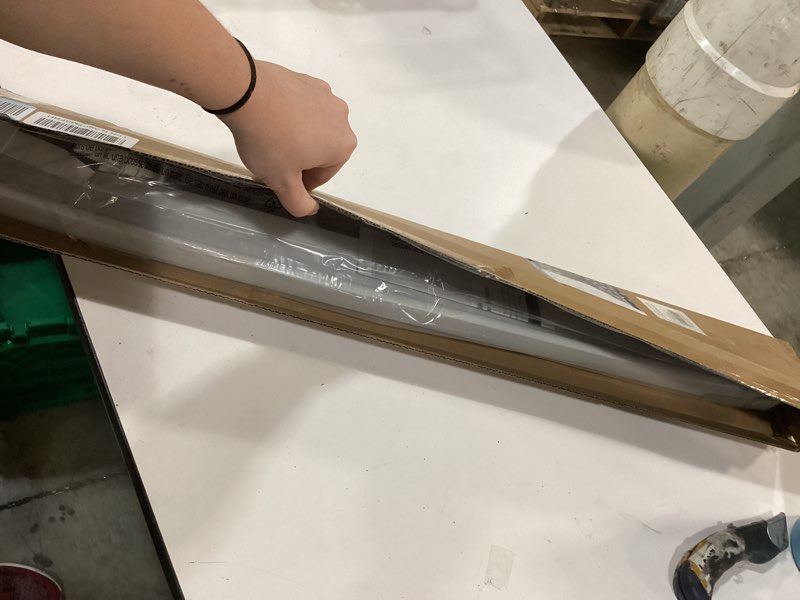 Condition photo showing New/Like New for lazblinds cordless cellular shades, no tools no drill blackout honeycomb shades pleated blinds for windows, 39'' w x 48'' h, silver white blackout-silver white 39'' w × 48'' h