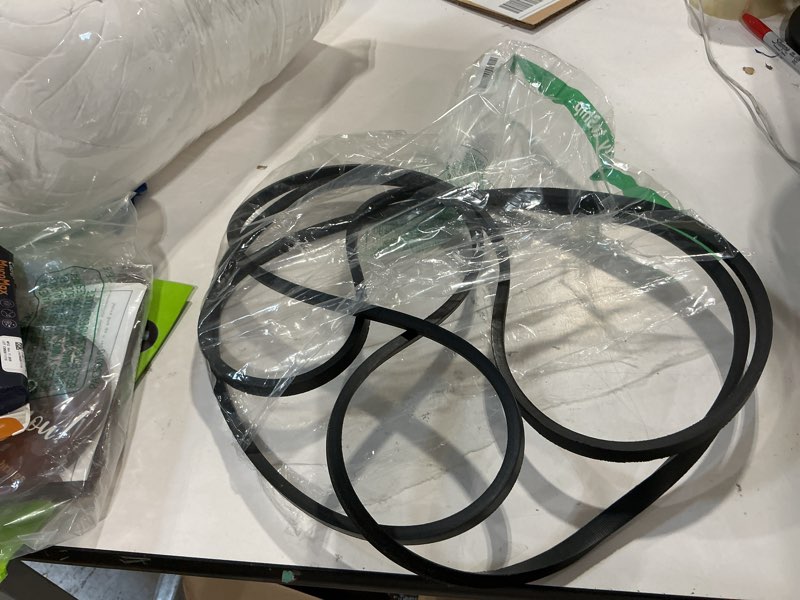 Condition photo showing Good Condition for lawn mower deck belt 1/2" x 143" replacement for ariens/gravely 07241600 7241600 john deere m155525 m123281 v belt, fits ariens most 1540 1640 1744 zoom series