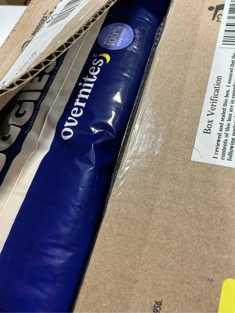 Condition photo showing New/Like New for huggies size 4 overnites baby diapers: overnight diapers, size 4 (22-37 lbs), 116 ct (2 packs of 58), packaging may vary size 4 116