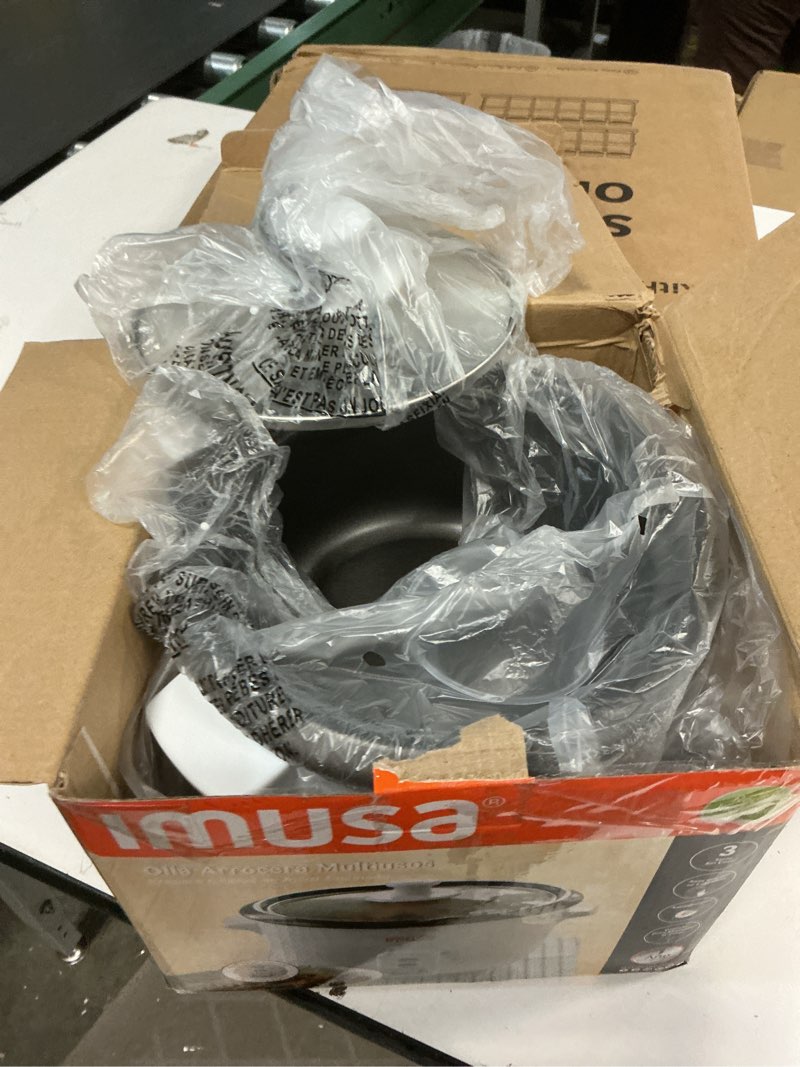 Condition photo showing Good Condition for IMUSA USA GAU-00011 Electric Nonstick Rice Cooker 3-Cup (Uncooked) 6-Cup (Cooked), White 3 Cups Nonstick