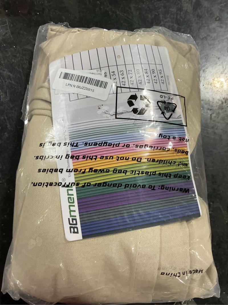 Condition photo showing New/Like New for bgment champagne curtains 63 inch long - wedding & party backdrop drapes elegant room darkening thermal insulated window treatments for birthday home decor, set of 2 panels, 42 x 63 inch champagne 42"w x 63"l (pack of 2)