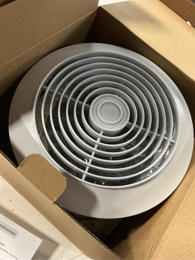 Condition photo showing New/Like New for quini 512m 6-inch through wall exhaust fan, 80 cfm 4.0 sones, bathroom wall exhaust fan, kitchen ventilation fan, 6-inch diameter vent, retractable duct