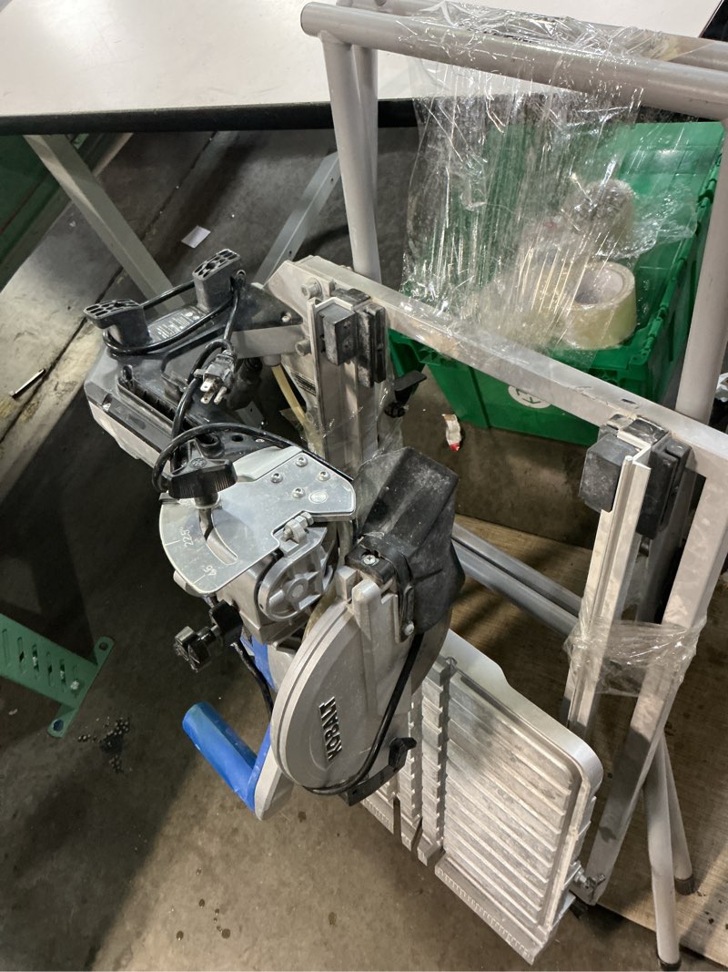 Condition photo showing As Is for kobalt 10 -amp 7-in -blade wet sliding table tile saw with stand