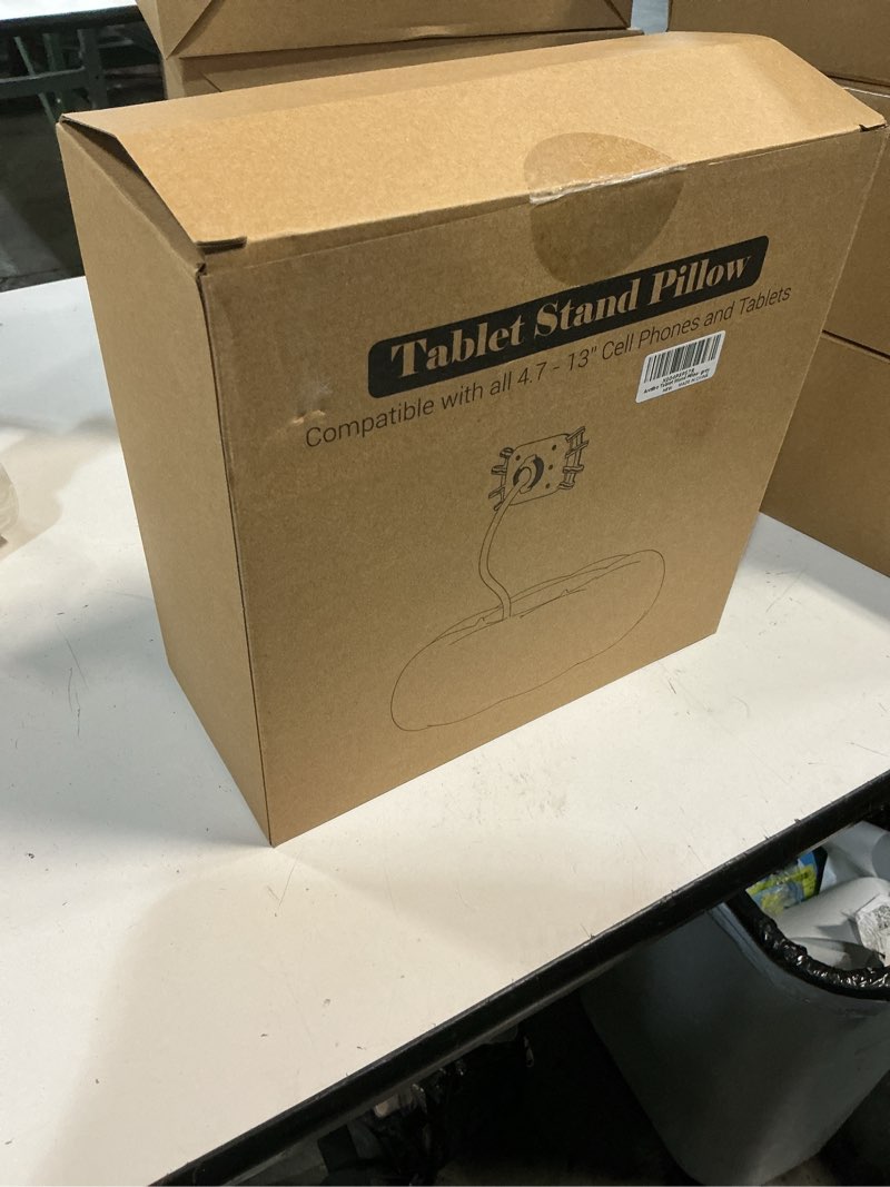 Condition photo showing New/Like New for lap kindle pillow stand with silicone holder for kindle accessories and phones (4.7"-8") & adjustable ipad stand for desk with snack bowl for tablets(8"-15.5")-ideal for hands-free reading grey