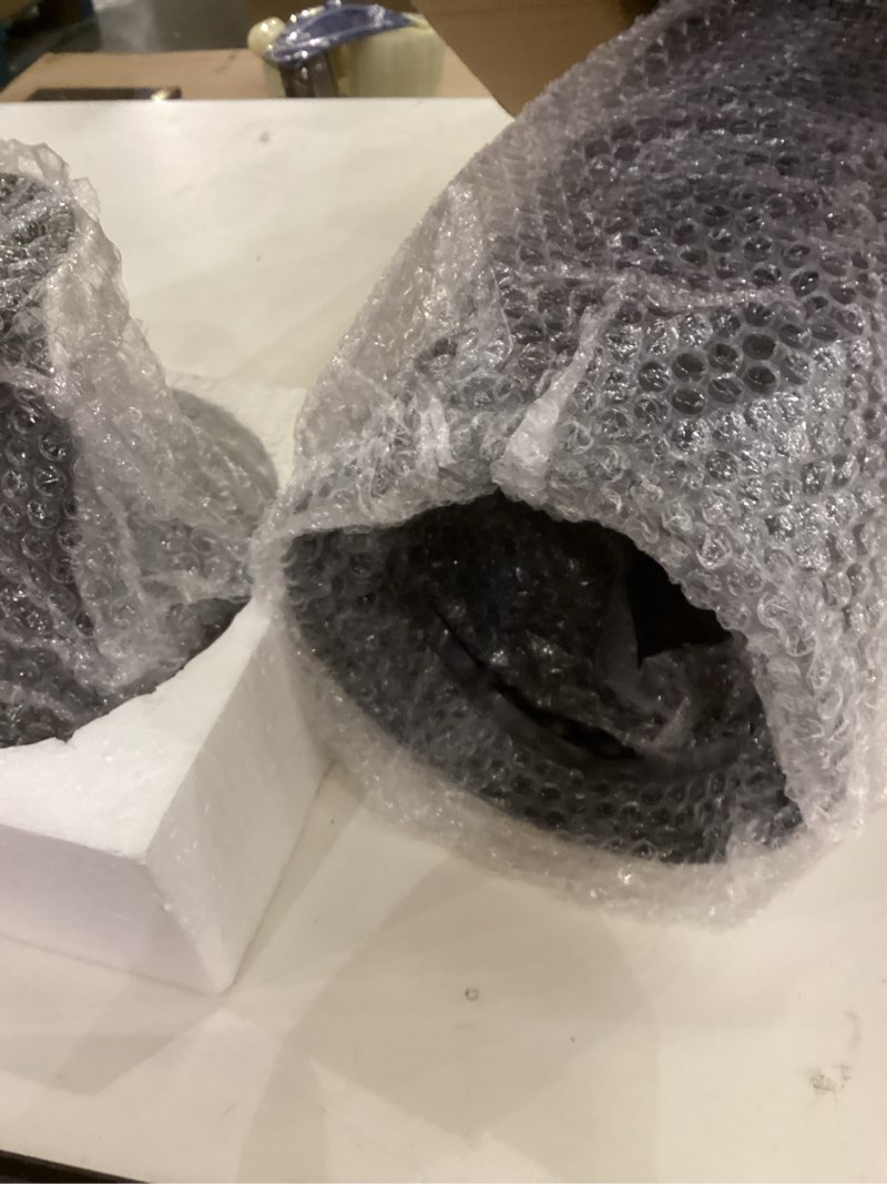 Condition photo showing Good Condition for Set of 3 Tall Metal Floor Vases Oversized Black Decorative Hammered Vase Rustic Standing Cylinder Vases with Nesting Design for Living Room Entryway Fireplace Hallway or Home Corner