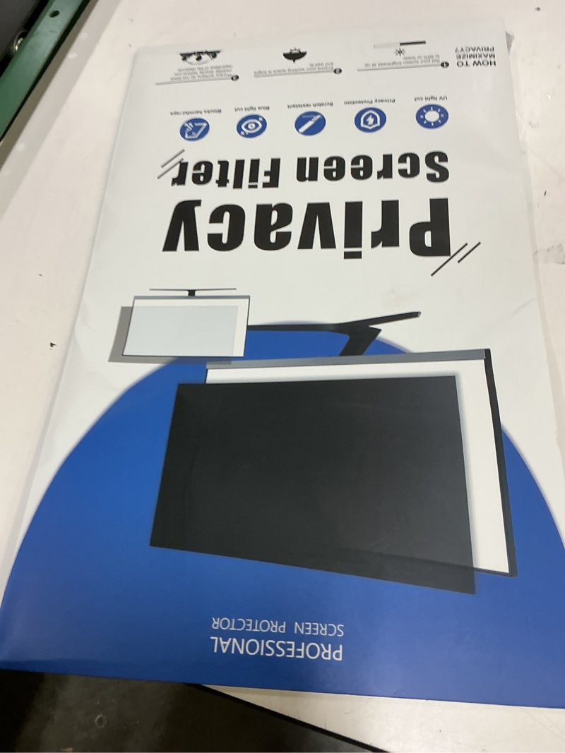 Condition photo showing Good Condition for [2 pack] 24 inch privacy screen for computer monitor 16:10 aspect ratio, eye protection anti blue light glare shield, 24inch removable black blackout anti spy desktop security private filter 24''(16:10)