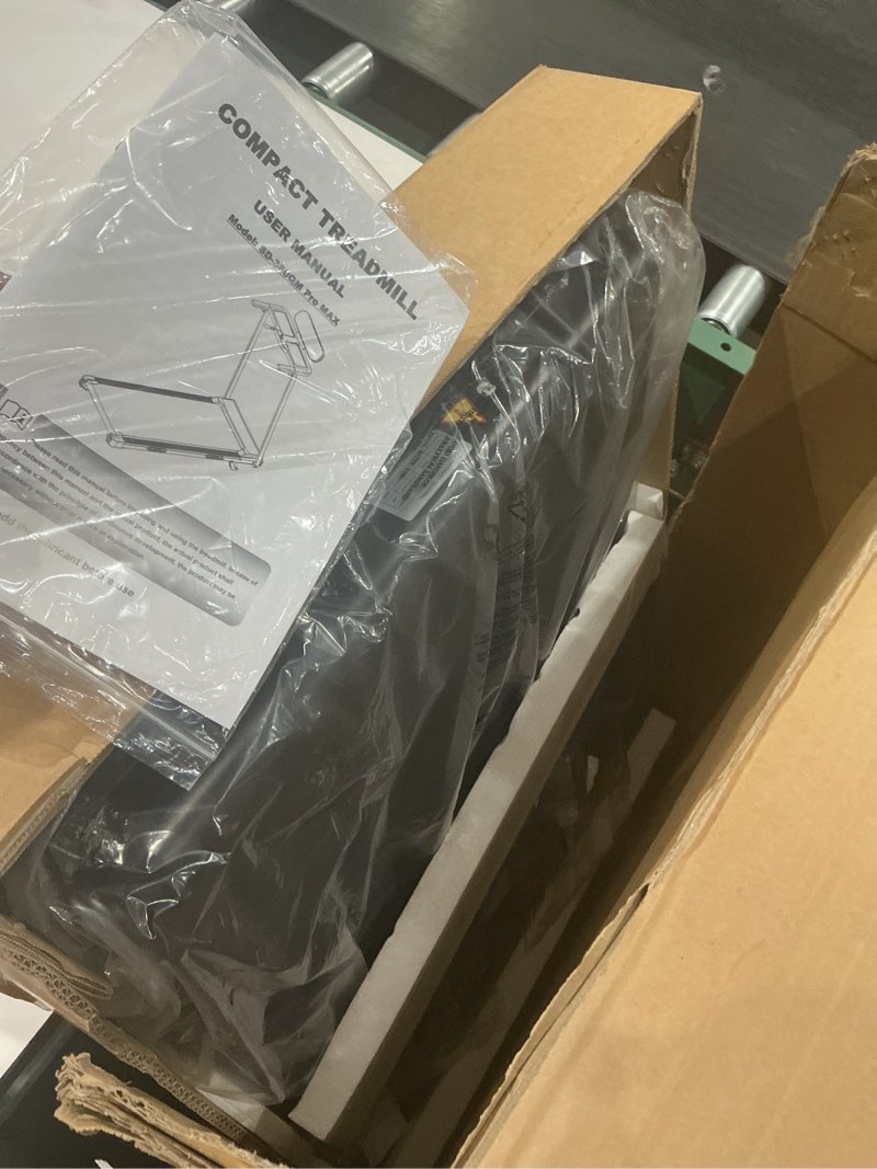 Condition photo showing As Is for walking pad treadmill with incline, 2026 upgrade portable treadmill with handles for home small, 3.5hp small walking pad with handle bar, 0.6-10.0mph, 400lbs black-z1