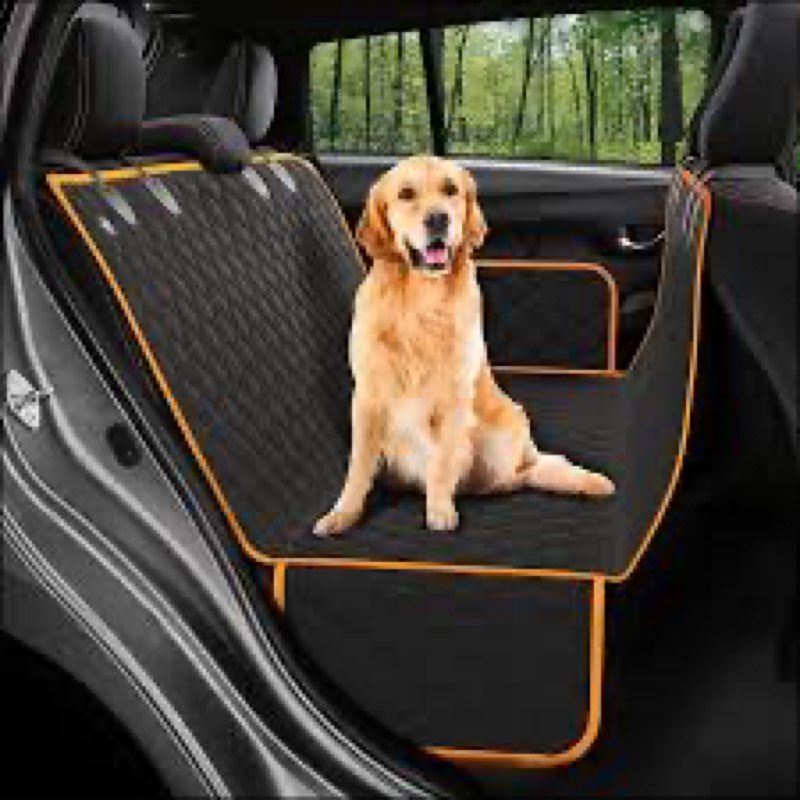 nuzzpawur Large Dog Car Seat, Hard Bottom Car Seats Cover for Dogs, Waterproof Non-Slip Foldable Bac