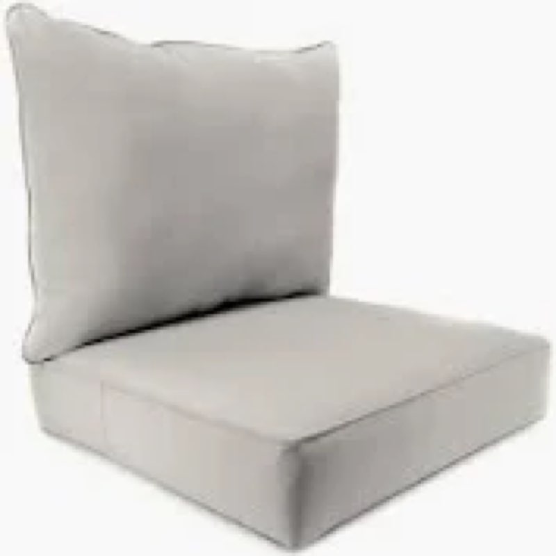 (Incomplete)Supdurplus Outdoor Sunbrella Cushions for Patio Furniture Set of 2, 24\"x24\" Water Repellent Chair Cu