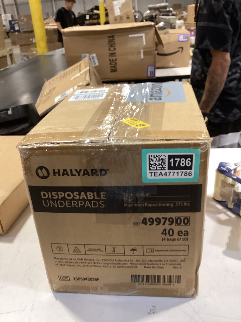 Condition photo showing Good Condition for halyard premium disposable underpads, 30 x 36 inches chux pads - blue, case of 40 - incontinence bed