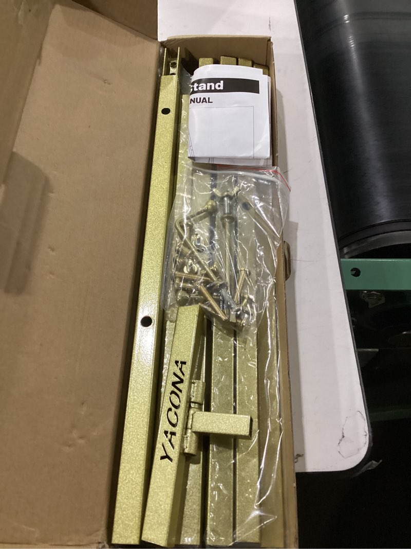 Condition photo showing New/Like New for gold easel stand for sign, heavy duty metal display easel with adjustable chain, 4-tier art easel for painting, wedding sign, posters & commercial display