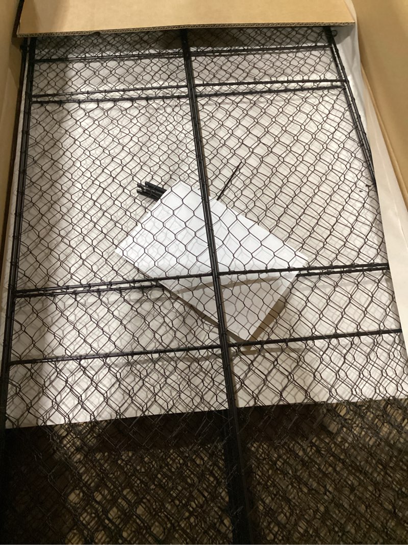 Condition photo showing New/Like New for 3-pack chicken wire cages, 40" l × 20.5" w × 10" h garden cage for plants, wire plant protection cage for vegetables, seedlings & shrubs, rabbit & squirrel barrier