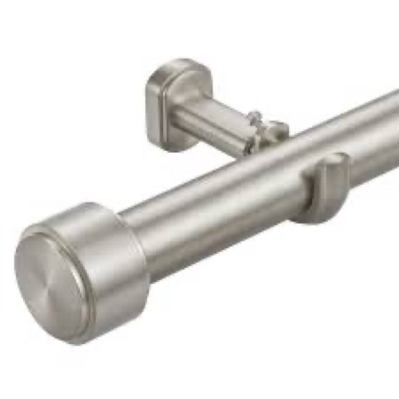 Lwiiom Heavy Duty Curtain Rods,1 1/4" Large Diameter Premium Nonadjustable Curtain Rod,48in/4ft Cust