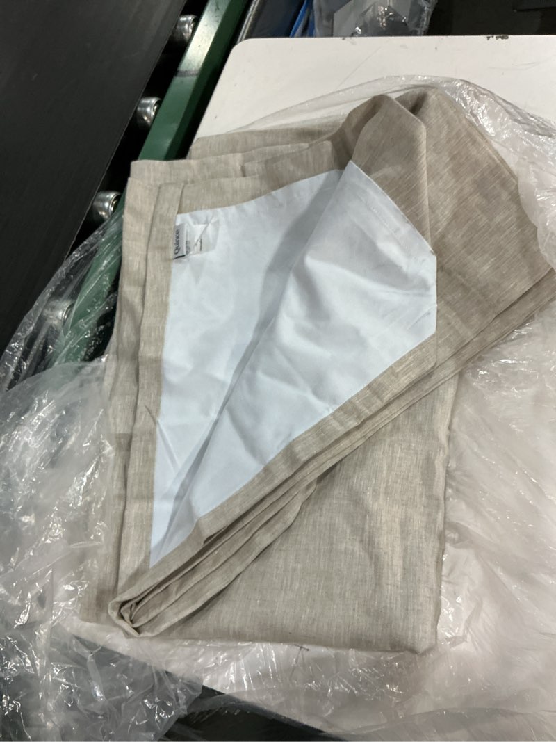 Condition photo showing Good Condition for quince raw silk room darkening curtain color sand, 48*84 inc set of 1 