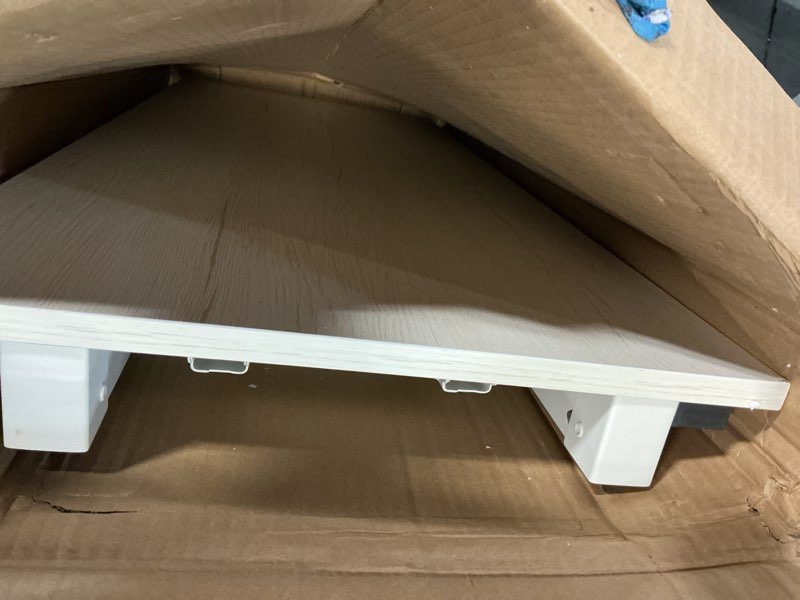 Condition photo showing Good Condition for temi small computer desk folding table - 35.8" foldable office desk, no assembly, perfect for small spaces in bedroom, dorm, or apartment, portable mini desk or study table compact design, white ash 35.8 inch no power outlets white ash