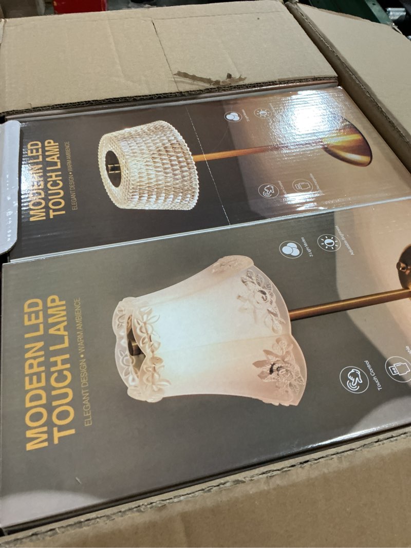Condition photo showing New/Like New for liliful 6 pcs cordless table lamp rechargeable touch led small gold portable battery operated usb-c desk lamp 3 color dimmable for bedroom living room dining (gold,mushroom style) gold mushroom style 6