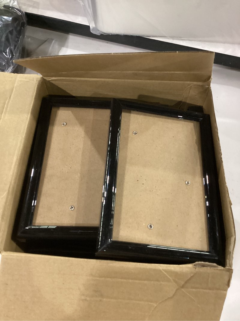 Condition photo showing As Is for redbaker 24 pack 4'' x 6'' black picture frames bulk photo display frames for tabletop home office school display wedding anniversary father's day favor graduation retirement gifts 24 4 x 6 inch