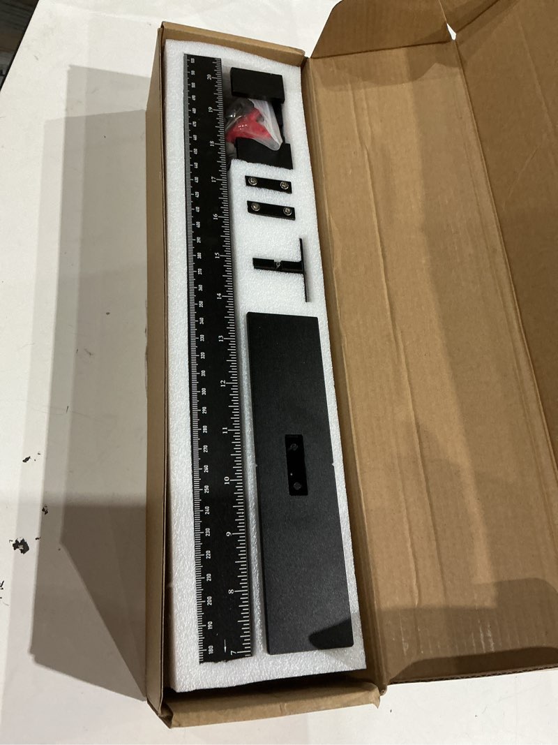 Condition photo showing New/Like New for tourace 41 inch extra long cabinet hardware jig, cabinet hardware jig, adjustable aluminum alloy cabinet handle jig with automatic center punch, cabinet hardware template tools