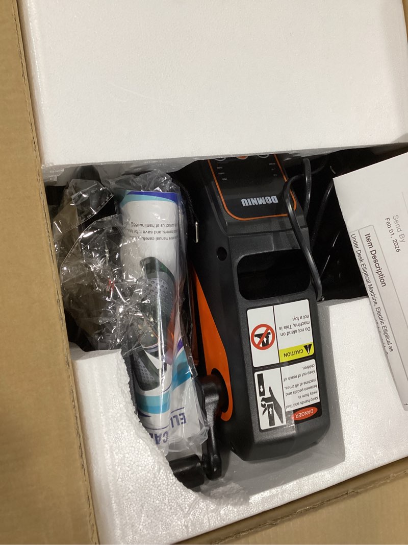 Condition photo showing Good Condition for Under Desk Elliptical Machine, Electric Elliptical as Seen on TV for Seniors Adults with 15 Adjustable Speed, Quiet & Portable Electric Seated Pedal Exerciser with Remote Control & 5 Auto Mode Black